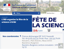 Tablet Screenshot of ambafrance-cm.org
